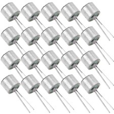 20 Pcs Electret Mic Pickups Tiny Microphone Cylindrical Condenser