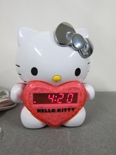 Hello Kitty Digital AM/FM Ceiling Projection Alarm Clock Radio KT2064 - TESTED