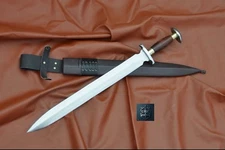 Hand Forged Viking Dagger Sword 19” Medieval Tempered Blade with Scabbard Gift