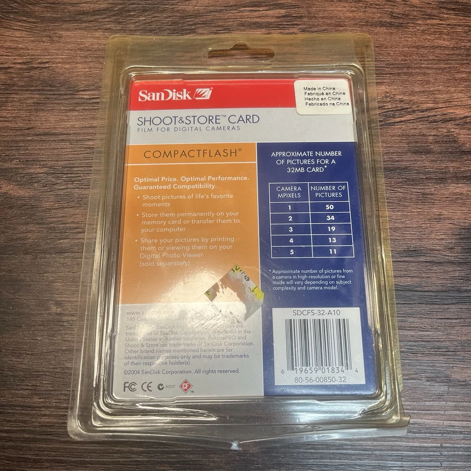 SanDisk Shoot & Store 32MB Compact Flash NOS READ DESCRIPTION - Image 2 of 4