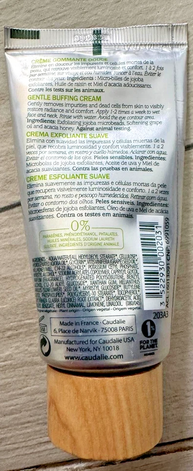 Caudalie - Crema Pulidora Suave - 75 ml 2,5 oz - Para Piel Sensible Foto 3 de 4