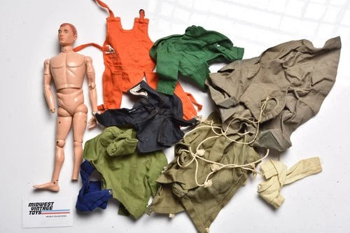 Lot (G) Vintage 1960s 12"  GI Joe Figures, Clothing & Accessories