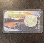 2001 SILVER AMERICAN EAGLE  1 OZ COIN Littleton Holder .999 Invest 🔥