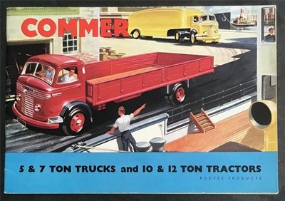 Commer 5 & 7 Tonnen LKW 10 & 12 Traktor Gewerbe Verkaufsprospekt Sept 1956 #660