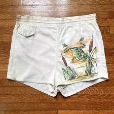Vintage 50s Hopping Frog Brentwood Swim Shorts Trunks Board Surf Sportswear Togs