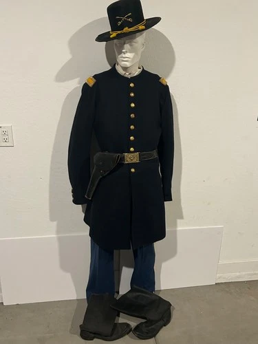 New ListingREPRODUCTION Civil War Union Cavalry Officer Hat,Tunic,Pants, Shirt, Boots, Belt
