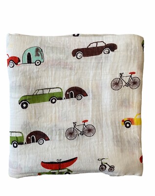 Cars Bikes Baby Swaddle Blanket Infant Muslin Vehicles Boys