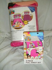Disney TSUM TSUM FULL DOUBLE Sheet Set  TWIN/FULL Comforter Mickey Pooh Minnie