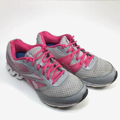 Reebok Zigtech Running Shoes Women s 9.5 Athletic Sneakers Gray Pink 23501 616