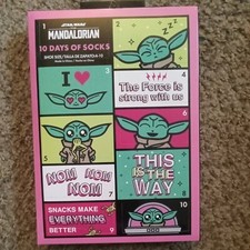 Star Wars The Mandalorian Baby Yoda 10 Days of Socks Women  s Shoe Size 4-10