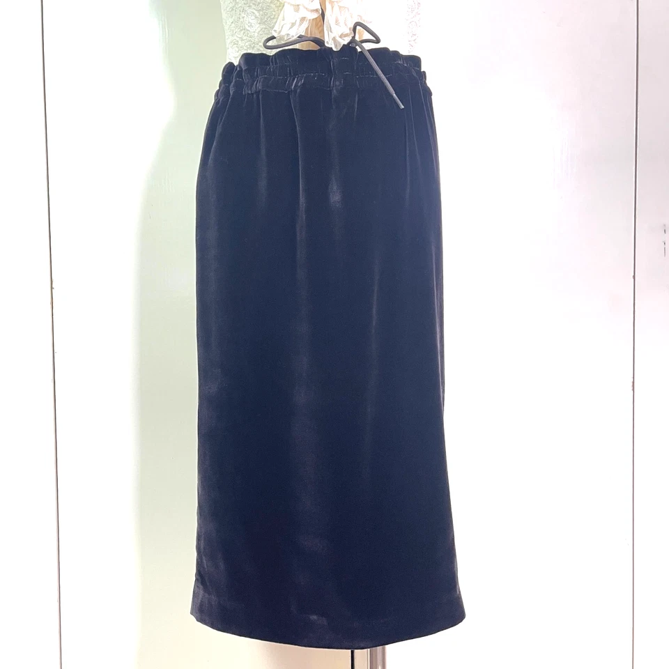 Prada бархата шнурка черный карандаш юбка это 40 США 6 $1100 - Изображение 2 из 4
