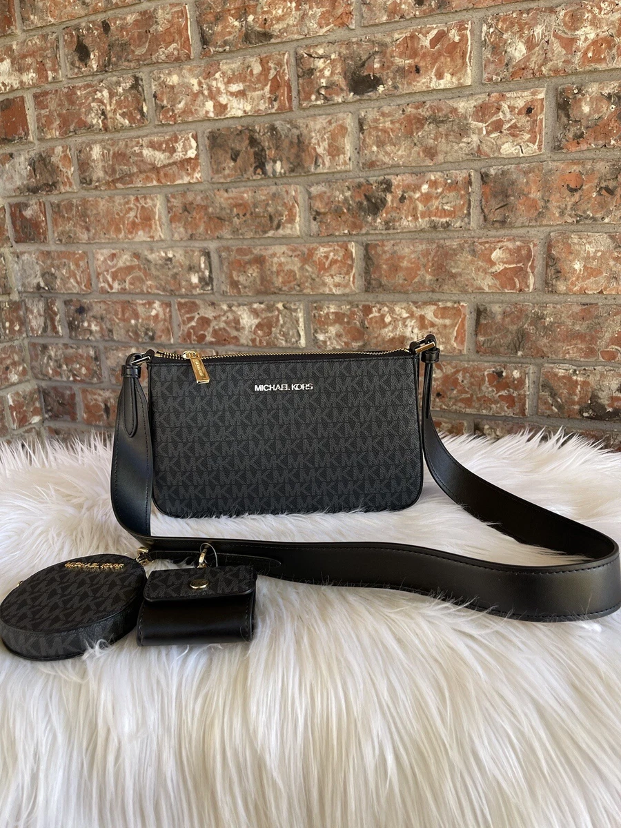 Michael Kors, Bags, Michael Kors Jet Set Travel Small Shoulder Crossbody  Bag Tech Attached Black