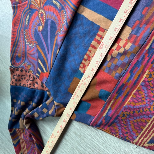 Farm Rio Aztec Sweater Tunic Top Sweatshirt Womens S Oversized Relaxed Boho - Picture 3 of 8