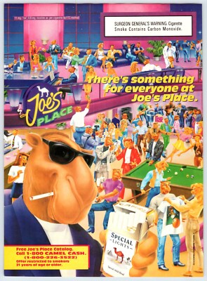 1994 JOE CAMEL JOE'S PLACE CAMEL CIGARETTES Vtg 8