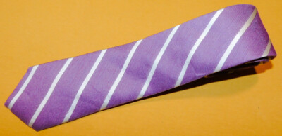 Cravate Fine Cam James - Vichy Violet Et Blanc - Skinny Tie - Neuf Sans étiquette