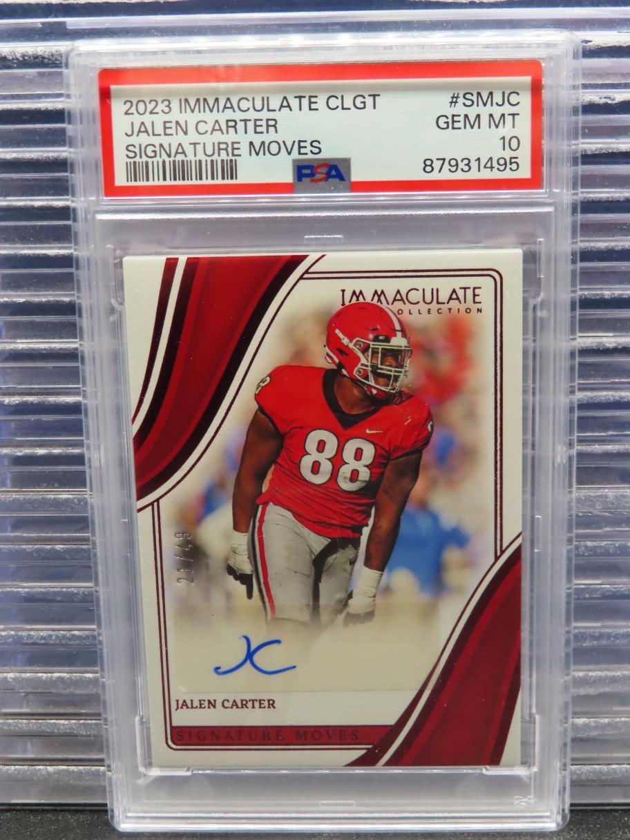 Jalen Carter Panini Immaculate Collection Collegiate Signature Moves #SMJC Base