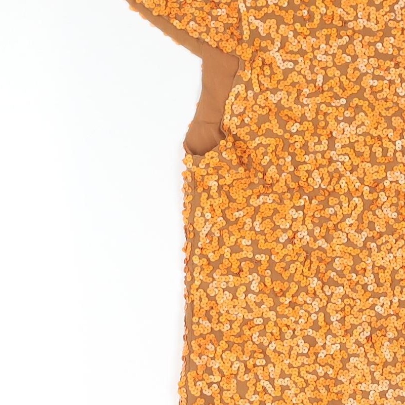 Alice + Olivia Womens Orange Polyester Basic Blou… - image 7