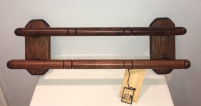 NWT VTG 1960's Knotty Pine Double Towel Bar by Three Mountaineers USA NOS LOOK!