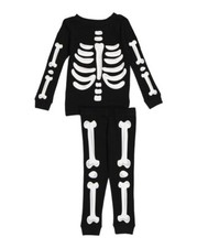 Halloween Glow-in-The-Dark Skeleton Bones Costume Toddler Boy's Pajama Set