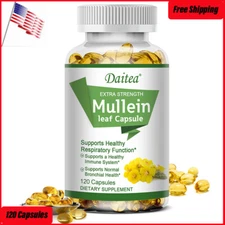 Healthfare Mullein Leaf Capsules | 1500mg | 120Count | Support Lung Cleanse