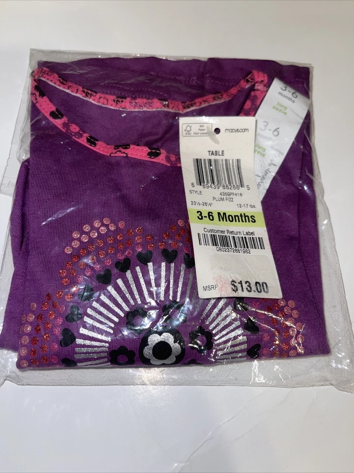 Camiseta First Impressions bebé niña talla 3-6 meses flor punteada Foto 2 de 4