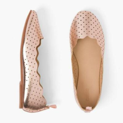 rose gold flat dress shoes Daphne Pink Leather Flats for girls by Age of Innocence, 33 - Age of Innocence main image 0