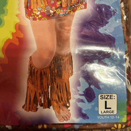 Costume Hippie Love n Peace Gioventù Grande 12-14 NUOVO Canguro Halloween - Foto 2 di 3