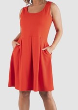 24seven Comfort Apparel Women's Orange Sleeveless Dress Plus Size 2X