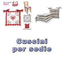 2 Cuscini per Sedia Imbottiti Gommapiuma,Facilmente Lavabili,Laccetti Resistenti