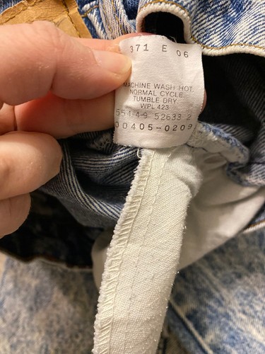 Vintage Levi's Denim Jeans Kids Orange Tab Acid Wash USA High Waist Size 9 Slim - Picture 11 of 11
