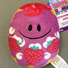 NEW - Bears vs Donuts 012 STRAWBEARY CREME - 4" Mystery Beans Plush Toy