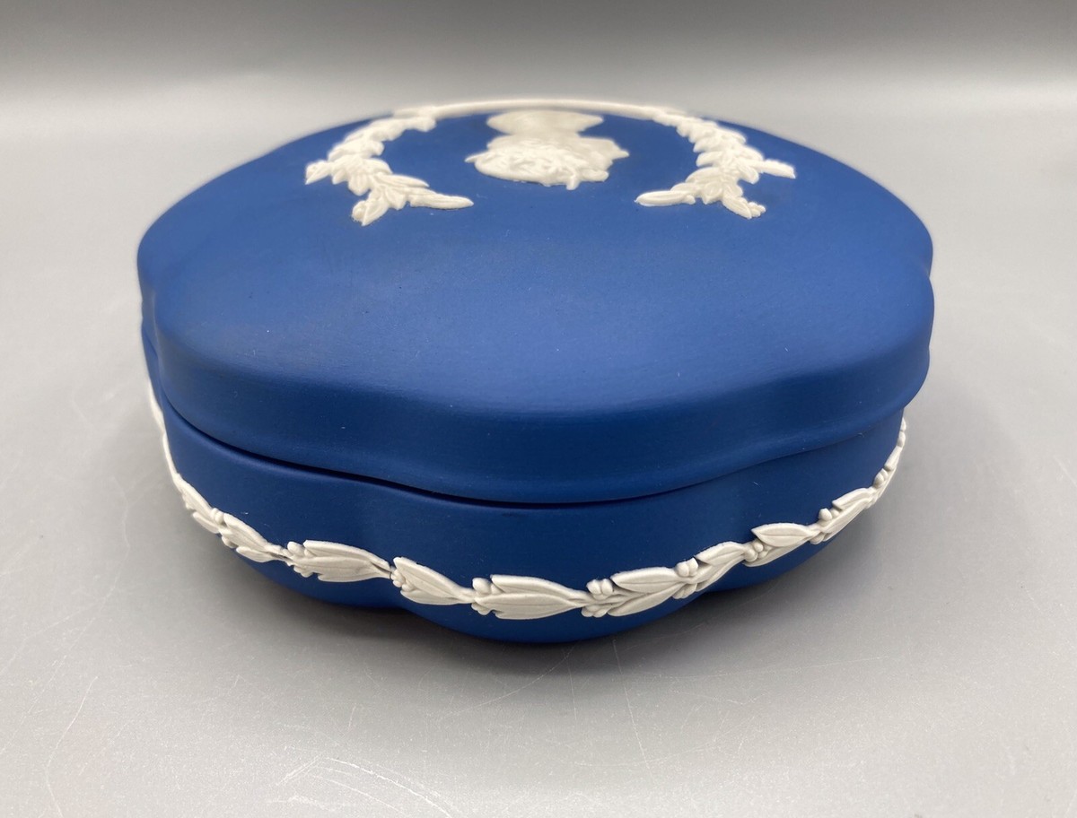 Wedgwood Queen Elizabeth II Silver Jubilee Royal Blue Jasperware