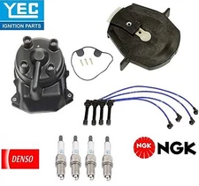 YEC NGK DENSO Ignition Kit Distri.Cap Rotor Plugs Wire for Honda Civic1.6L 96-00