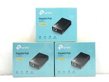 Lot of 3 TP-LINK TL-POE150S Gigabit PoE Injector Black