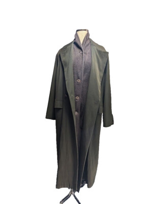 Allegri Luxury Double Layer Long Coat size 48 Alpaca Wool Green Trench NWT vtg