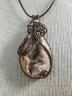 Coppertone Mineral Rock Pendant Necklace Unique