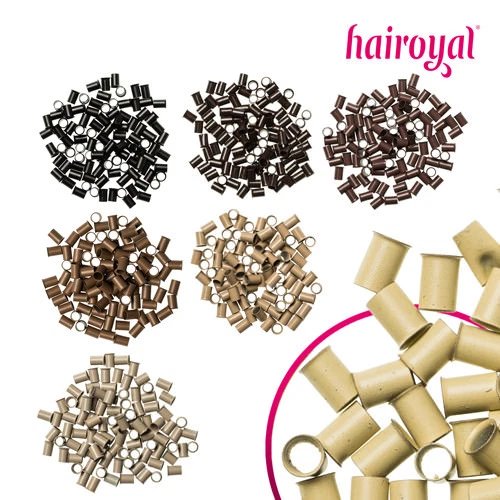 Hairoyal ® Microringe Eurolocks 100 Stück Haarverlängerung Extensions - 7 Farben