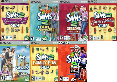 Lot de 7 jeux Les Sims 2 Jeux Mac Holiday Glamour Life Expansion Saisons Affaires - Photo 1 sur 10