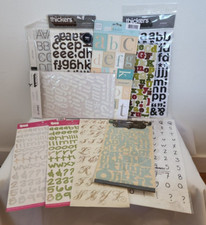 Lot 11 Various Alphabet Numbers Stickers for scrapbooking art projects NEW