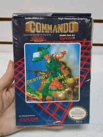 Commando (Nintendo NES, 1986) Complete, 5-Screw Cart - Tested & Works *READ*