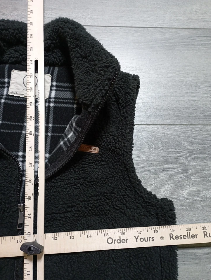 Sage Collective Vest Adult Womens Small Black Sherpa Fleece Lined - Image 4 of 4