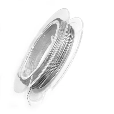 MARKENLOS Filo portagioie corda acciaio inox rivestito nylon 0,38 mm 10 m colore acciaio AN186