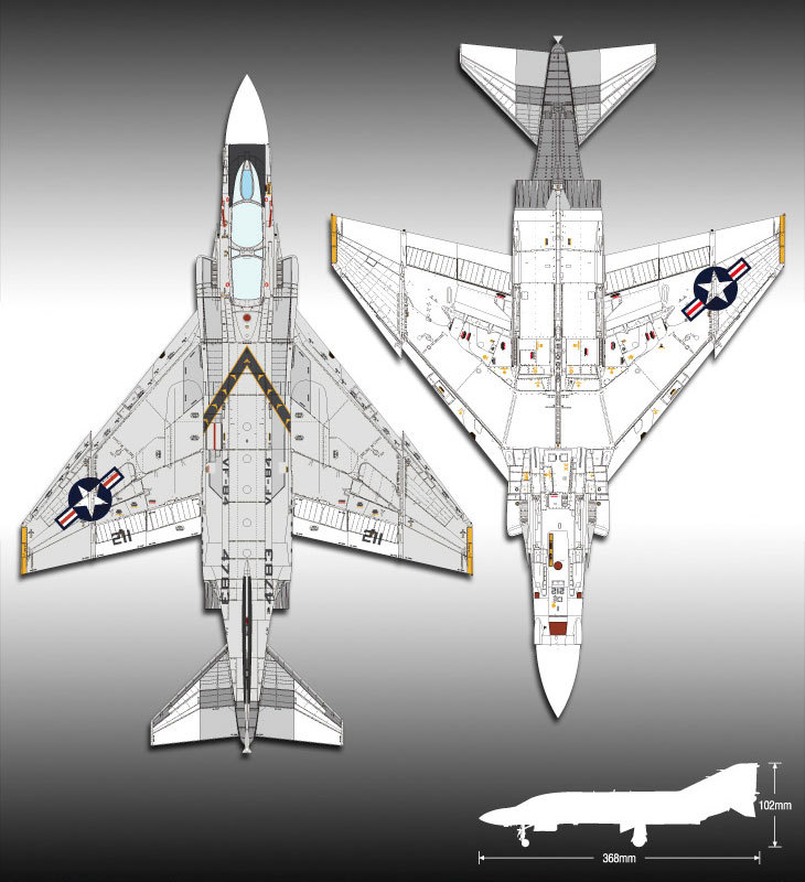 1/48 USN F-4J VF-84 Jolly Rogers #12305 ACADEMY HOBBY MODEL KITS
