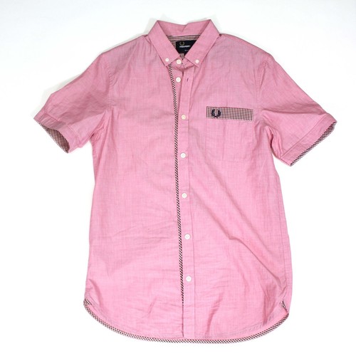 Camicia uomo Fred Perry abbottonata taglia small slim fit manica corta casual cotone - Foto 2 di 7