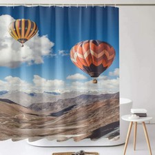 Natural Mountains Printed Shower Curtain for Bathroom Waterproof Polyester