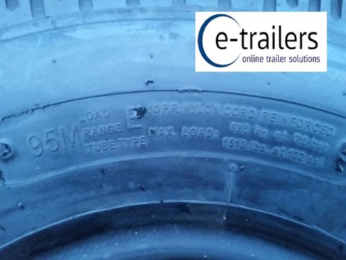6.00-9 600x9 DELI 10 Ply 685kg 95M HIGH SPEED TRAILER CARAVAN TYRE + INNER TUBE - Picture 5 of 6