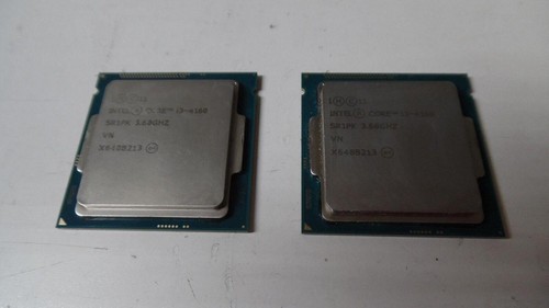 Pair of Intel i3-4160 3.60GHz CPUs - Socket LGA 1150 - SR1PK - Tested
