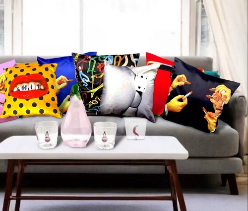 Cushion Seletti x1 SH*T Insert & Cushion Cover 50x50cm BRAND NEW £110 RRP -35% - Picture 9 of 16