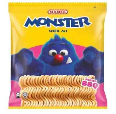 MAMEE Monster BBQ (8 pcsx25g)x4MALAYSIA FAMOUS SNACK fast ship by DHL Express