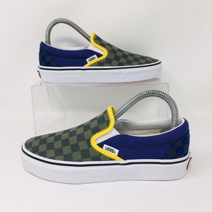 yellow checkerboard vans size 6